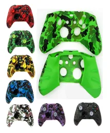 Beliebte Camo Silicon Schutzhautfall -Wassertransfer -Druck -Tarnabdeckung für Xbox One X S Slim Controller Protektor FAS8841168