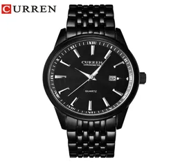 Curren New Watches Fashion Simple Style Calendar Casual Business Meen. Начальные часы с полной стальными Quartz мужские часы водонепроницаемые часы3494433