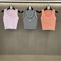 Sexy Striped Tank Top Womens Fashion Simple Streak Knitted Thin Crop Tops Summer Sleeveless Casual Tank Tops