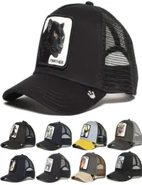 Pantera MH Cap Summer Summer Baseball Anime Gorilla King Blk Trucker Hat Shark Toucan Papai NET Snapbk Mulheres Men4320335