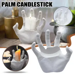 촛불 홀더 재미있는 제스처 촛대 손 모양 실리콘 곰팡이 DIY 향기 석고 집에 보냈습니다.