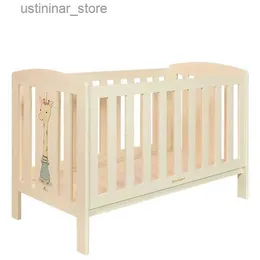 Babykrippen Luxus Baby Krippe Holz Farbe hochwertige Luxus -Kinderbetten mit wunderschönem Stil L416