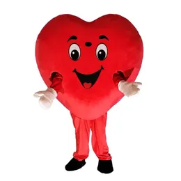 2024 размер взрослых Хэллоуин красный сердце талисман талисмана костюми