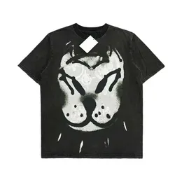 Designer Luxury Chaopai Classic Big promotion All cotton fashion dog head graffiti printed short T-shirt Street Bulldog