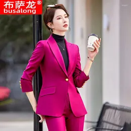 Dwuczęściowe spodnie dla kobiet wysokiej jakości kurtka marynarska zużycie modne temperament prezydent Prezydent talii Sympting Formal Manager Professional Tai