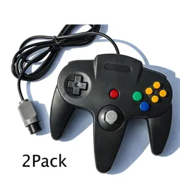 وحدة التحكم في اللعبة joysticks 2pcs الكلاسيكية wired gamepad joolstick for n64 وحدة تحكم وحدة التحكم retro التعامل مع ألعاب التناظرية جويباد pc w3113975