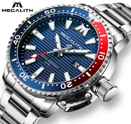 Reloj Hombre MEGALITH Sport Luminous Waterproof Quartz Watches Mens Full Steel Military Diving Calendar Wrist Watces Men 2012094040594