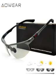 AOWEAR POCHROMIC SUNGLASSES MEN偏光カメレオンメガネ男性交換サングラスHDデイナイトビジョンドライビングアイウェア4877573