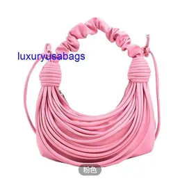 Womens Mini Jodie Tote Double Knot Handbag Botegaveneta Noodles Tubular Lamined Leather Crossbody Bag Höjd 23 cm Bredd 28 cm Djup 8cm Höjd 10cm TU60