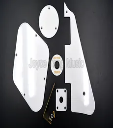 Niko 1 uppsättning av vit LP Electric Guitar Plastic Scratch Platebrackets Håller Skruvar Väljerskydd Backplattor Pickguards6389561