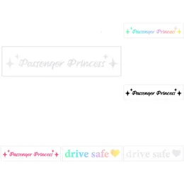 2024 PASSERGENER PRINCESS STAR CAR SPIRROR STICKERS DECORATION BAKSIKT SPegel Auto Fordon Vinyl Decal Sticker Interiör Tillbehör