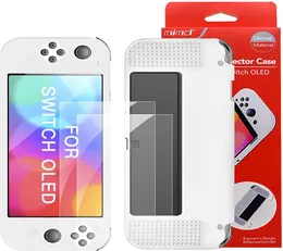 Dockable Case for New Nintendo Switch OLED Model with 2 Pieces Screen Protector Film TPU Shock Absorption AntiScratch Protective 7389010