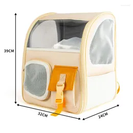 Cat Carriers Pet Bag Large Capacity Portable Dog Backpack Carrying Transparent Supplies