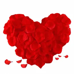 1000 PCS/Tasche rote künstliche Rosenblätter romantische FRS Ehe Seidenblätter für Valentinstag Hochzeit FR Decorati Y3ej#