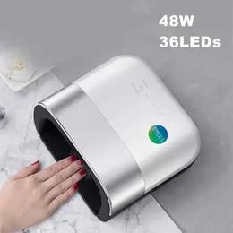 48W Smart UV LED-lamp Nagel torktumlare 36st LEDS GEL POLCH INTELLIGENT AUTO SENSOR ONELSE NAILS TORRERS QUICKT TRYING NAIL ERUSTNING 240416