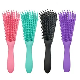 Hair Brushes Detangling Brush Natural Der For Afro America 3A To 4C Kinky Wavy Curly Coily De Easily Wet/Dry Drop Delivery Products Ca Ot3Qk