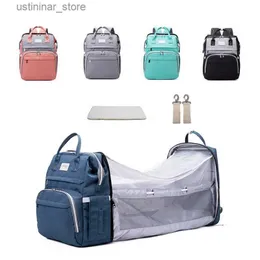 Baby Cribs Novo Design 3 em 1USB Bolsa de fraldas Berço Berço de dormir dobrável com troca de ponte de sol do sol Shade Sombra Pocket Pocket para Bebe L416