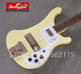 Promotion 4 Strings 4003 Chris Squire Signature Cream Electric Bass Guitar Neck Thru Body Rosewood Fingerboard Dot Inlay9135832