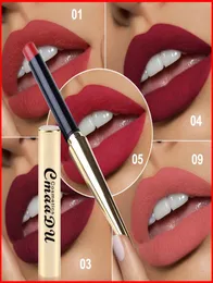 CMAADU 12 Farben Matte Lippenstift Lip wasserdichtes Make -up LIAP STICK MAQUIAGEM mit Goldkugelformrohr9549191