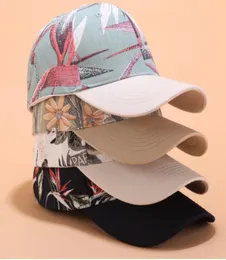 Fashion Floral Baseball Cap for Women Summer Snapback Cap Outdoor Sportser Trucker Hat منحني Sunhat Bone2029223