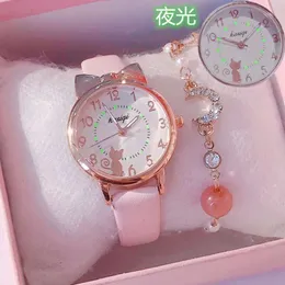 Bracciale per bambini Bracciale Girl Principessa Girniche di perline Orologio Set adorabili ragazzi coreani Primi gioielli per gli studenti delle scuole primarie