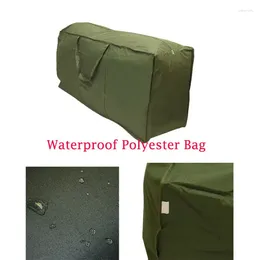 収納バッグ2024余分な大きなバッグ高品質の防水ポリエステルアーミーグリーン折りたたみ式ダッフル荷物トート
