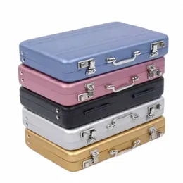 Aluminium Storage Box Busin ID Kreditkortshållare Mini Suitcase Bank Card Box Holder 2023 Ny smycken Case Rectangle Organizer M3RN#