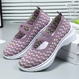 Gelegenheitsschuhe Frauen Mädchen laufen Sneaker Damen Sport gehen hochwertige Wohnungen Mesh Tuch Plattform alt