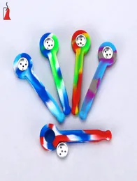 mini silicone pipes Portable smoking pipe cheap rubber hand spoon pipes Tobacco smoking pipes 8318622