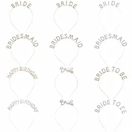 Alphabet Hair Bands Geburtstag Bride Masquerade Braut Kopfhörer Frauen Legierung Haarakritte Haar Schmuck Kopfbedeckungsgeschenk A1WB#