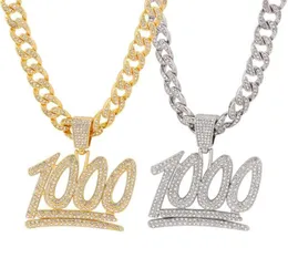 Collane a ciondolo 2021 Creative 1000 Fraction Necklace uomini e donne Hiphop Fashion Gioielli alla moda Gioielli per amici261G8250712