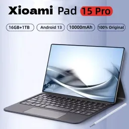 패널 새로운 원래 글로벌 버전 태블릿 ​​태블릿 패드 15 Pro 16GB+1TB 듀얼 SIM 카드 또는 WiFi HD 4K MI Tab Snapdragon 870 Tablette PC 5G