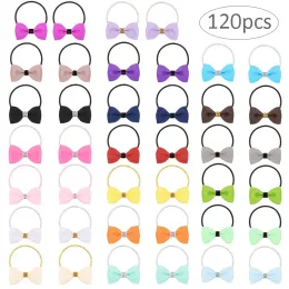 Mini Ribbon Hair Bugs Süßigkeiten Farbe elastische Haarbänder Gummi Gum Girls Seil süße Kinder Pferdeschwanzhalter ZZ