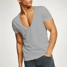 Compressão de camiseta rápida seca homens que executam esporte esporte skinny short camise