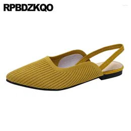 Scarpe casual slingback su misura ampia vestito comodo 43 piatti di tendenza designer solido donna 34 maglieria puntata punta di grande dimensione delle vacanze di grandi dimensioni semplici