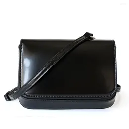 Evening Bags UBELLIN High Quality Black Small Square Bag Women Fashion Real Leather Phone Crossbody Luxury Simple Ladies Hand 2024