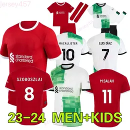 2024 2025 The Reds Soccer Jersey Mohamed Salah Darwin Nunez 24 25 Home Away Men Shirts Football Szoboszlai Andy Robertson Alisson Becker Joe Gomez Matip Kit Kit Kit
