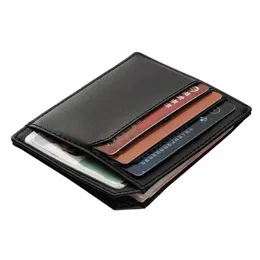 Slim Designer für Männer Kreditkartenhalter Leder Brieftaschen Bank Card Case Bussin Mini -Geldbörse für den Führerschein kleiner Karteninhaber M2UU#