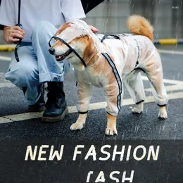 Cucciolo di abbigliamento per cani impermea di pioggia a quattro zampe per pioggia impermeabile piccolo e grande ponchos chubasquero para perros impermeable perro