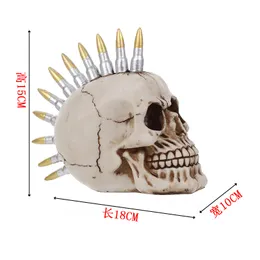 Replika ludzkiej żywicy głowy Wysokiej jakości dekoracyjna czaszka rzemieślnicza Lifesize 1: 1 Halloween Dekoracja domu