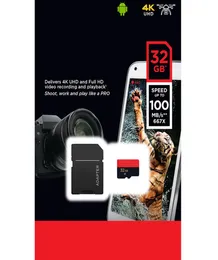 Karışık Paket Blackwhite Android Extreme 32GB 64GB 128GB Sınıf 10 SD Adaptörü Perakende Blister Paketi Epakket DHL 8573373