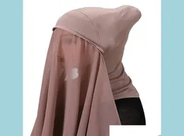 Hidżabs hidżab z podcięciem przymocowanego szyi ER pasujący turban