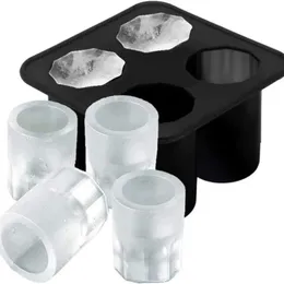 Ice Cup Cube Tablett Form macht Schnapsgläser Eisform Neuheit Geschenke Eiswürfel Tablett Sommer -Trinkwerkzeug Eiseisglas Schimmel