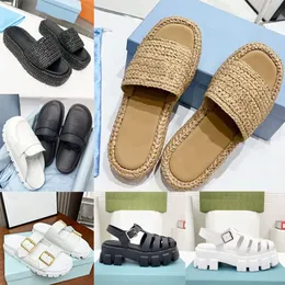 Designer Slipper Soft Padded Nappa Leather Sandals Platform Sabots tofflor Women Mules Summer Beach Slides With Box 522