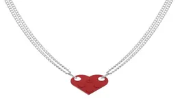 Punk Heartshaped pendant necklaces Love for Couple Women Men Jigsaw Lego Friendship clavicle chain Simple and versatile Personali6476590