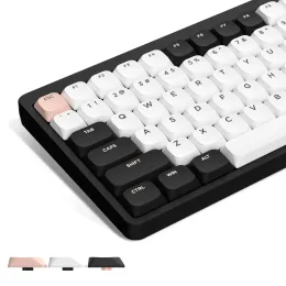 Tillbehör 143 Key White Black Low Profile Slim KeyCap PBT KeyCaps för Gateron Cheery MX Mekaniskt tangentbord med arbete USA och Storbritanniens layout