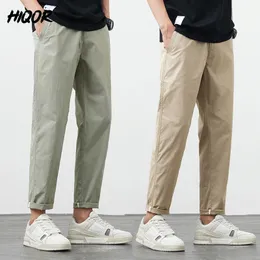 HIQOR Summer Thin Pright Bloys для мужчин 2024 Высококачественные хлопковые мешковатые брючные брюки роскошные homme corean casual 240415