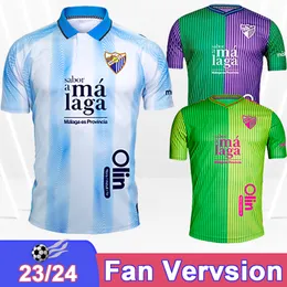 23 24 Jerseys de futebol de Malaga Mens Febas Juande Luis Munoz Fran Sol Chavarria Bustinza Alex Gallar Home Away Away Futebol Camisas de futebol uniformes de manga curta