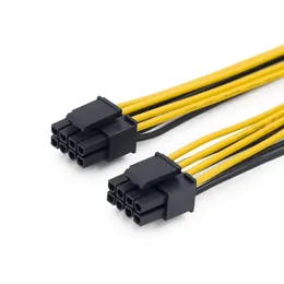 2024 EPS CPU 12V 8Pin أنثى إلى 8pin ثنائية (4+4) PIN EPS 12V Male Male Moled Cable Cable Y Spinve Adapter for EPS CPU Power