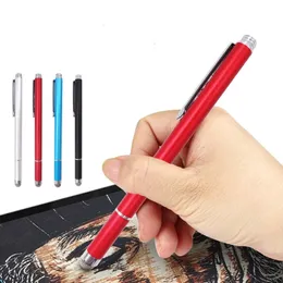 High-precision capacitive stylus pen for mobile phones and tablets with fine point round thin tip and multi-function capabilities